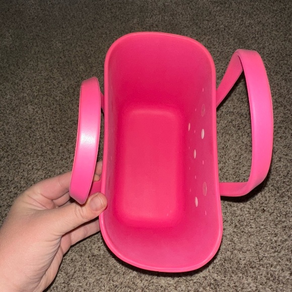 Kids Barbie Pink Tote with Decorative Patches - Picture 3 of 6